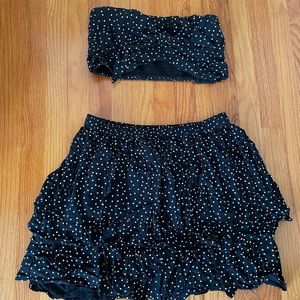 Abercrombie & Fitch Polka Dot Matching Skirt Set - Size Small